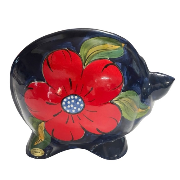 TUROV California Ceramics Hand Painted Pig Figure Statue Kitchen Home Decor - Picture 3 of 12